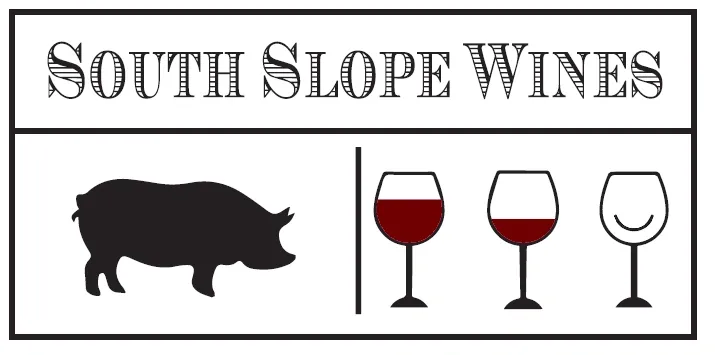 The emblem of South Slope Wines, showcasing the brand's artisanal identity.